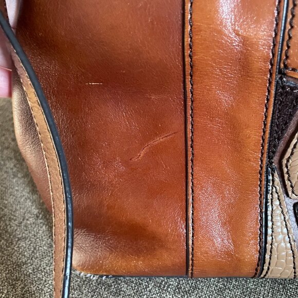 Etienne Aigner patchwork horsebit accent leather bag - Picture 9 of 9